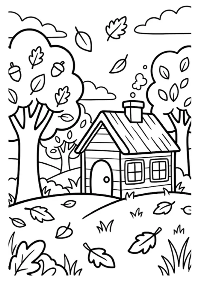 Desenhos Outono para imprimir e colorir - imagem 8